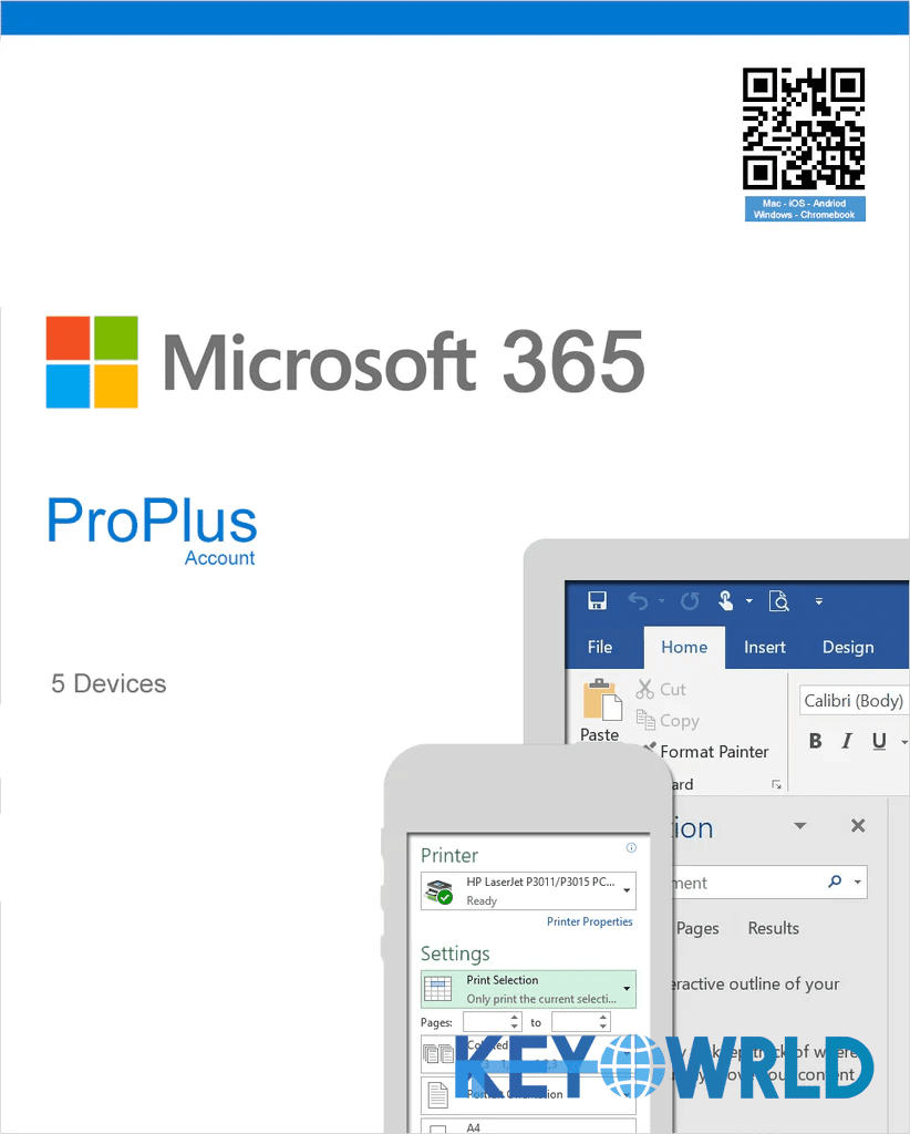 Microsoft Office 365 Professional Plus 5PC Lifetime | Account (Windows, MAC, Android) - Image 1